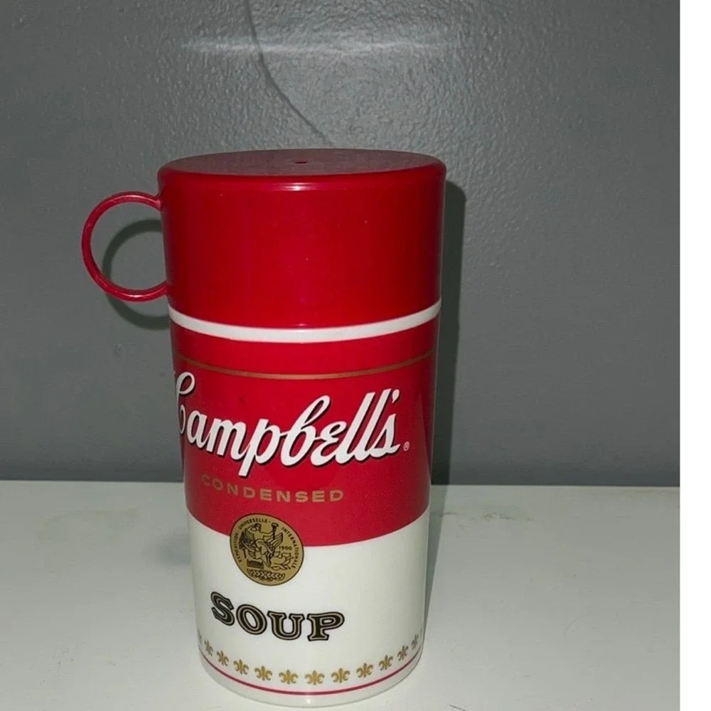 Vintage 1998‎ Campbell's Soup Can-Tainer Insulated Plastic Thermos 11.5 Oz